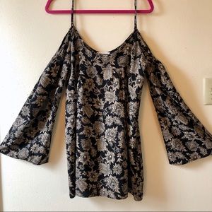 Off-the-Shoulder Patterned Mini Dress